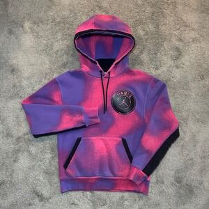 Jordan Hoodie Mens Small Pink Purple PSG Paris Saint-Germain Pullover